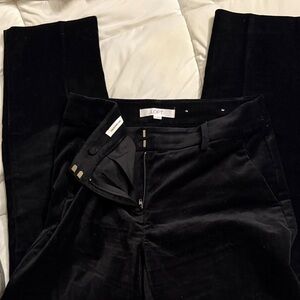 LOFT Midnight Velvet Trousers size 4 the Riviera slim